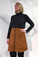 Kubik corduroy zip skirt