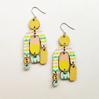 Törmi kaura earrings yellow/lime