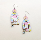 Törmi kaura earrings light blue/pink