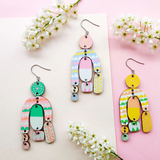 Törmi kaura earrings light blue/pink