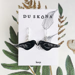 Du sköna bird earrings Korp