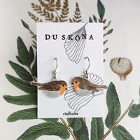 Du sköna bird earrings Rödhake