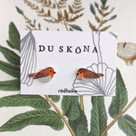 Du sköna bird earrings Rödhake